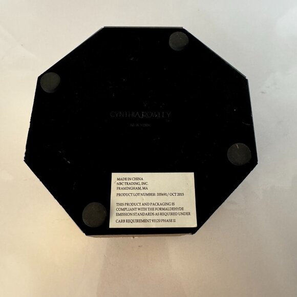 Cynthia Rowley New York Mirrored Beveled Glass Jewelry Trinket Box Golden Octago - Picture 13 of 16